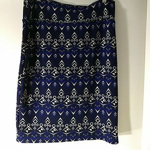 Lularoe XL "Cassie"  patterned pencil skirt